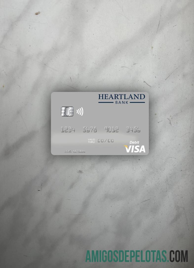 Cartão de débito Visa do Heartland Bank da Nova Zelândia Photolook Front exemplo